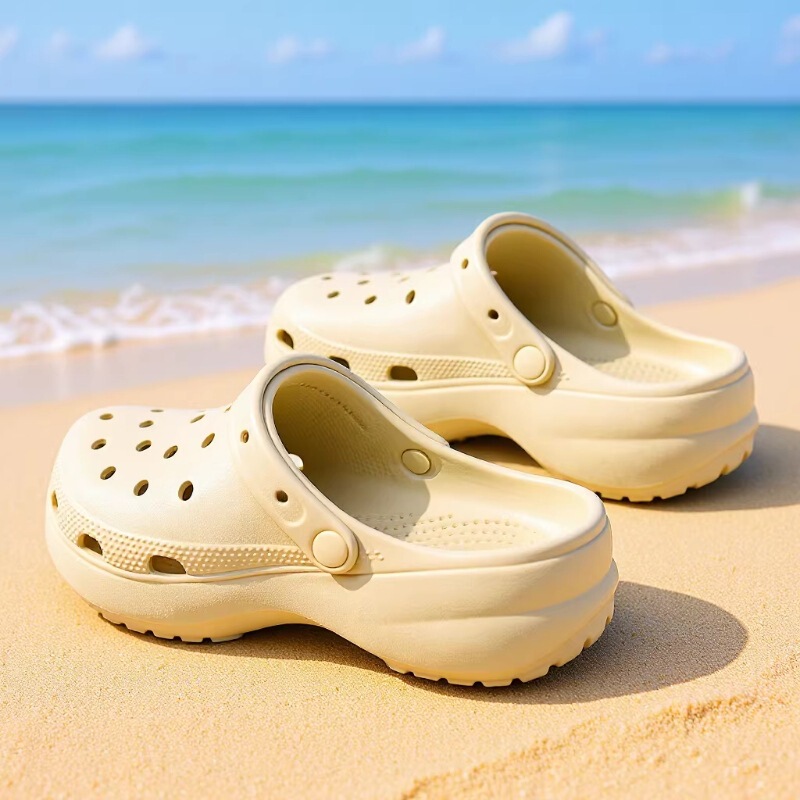 Cross Kajia Cloud Series Clogs for Women, Fashionable and Versatile Outdoor Height-Increasing Non-Slip Sandals, One-Piece Dropshipping