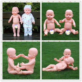 家政婴儿抚触训练洗澡培训用 软搪胶光身娃娃男女宝宝模型