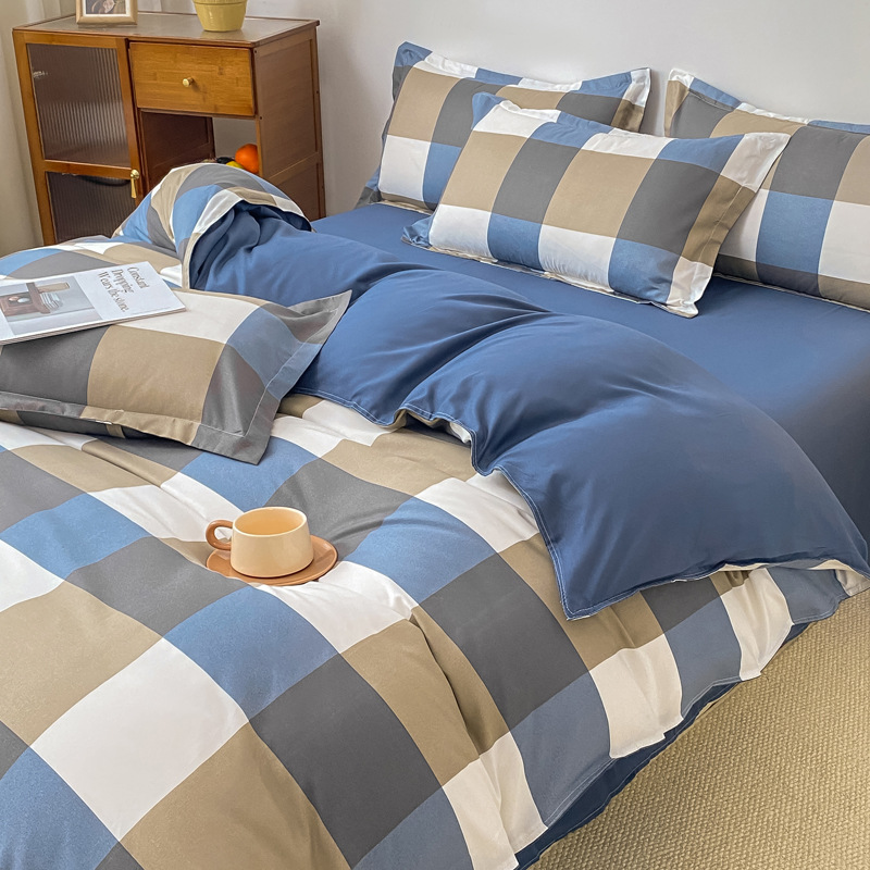 azul / 1,2m [capa de edredão 150*200cm, lençol 160*230cm, fronha 48*74cm] conjunto de três peças