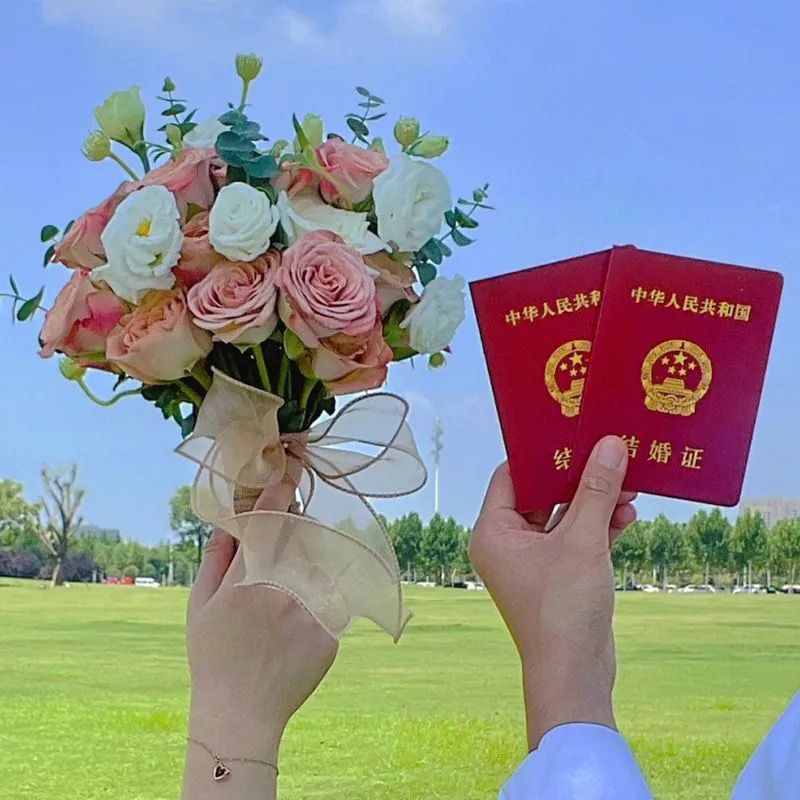 新款中式韩式高级婚礼新娘手捧花仿真手捧花高端玫瑰结婚订婚手捧|undefined