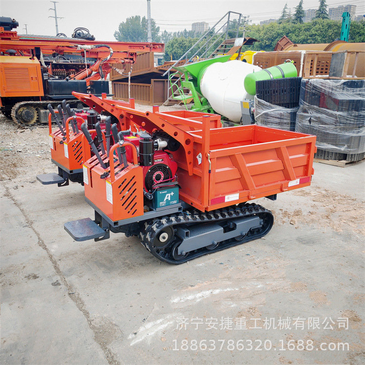 爬山虎履带运输车750-1500kg 山地运毛竹石料手扶式履带搬运车