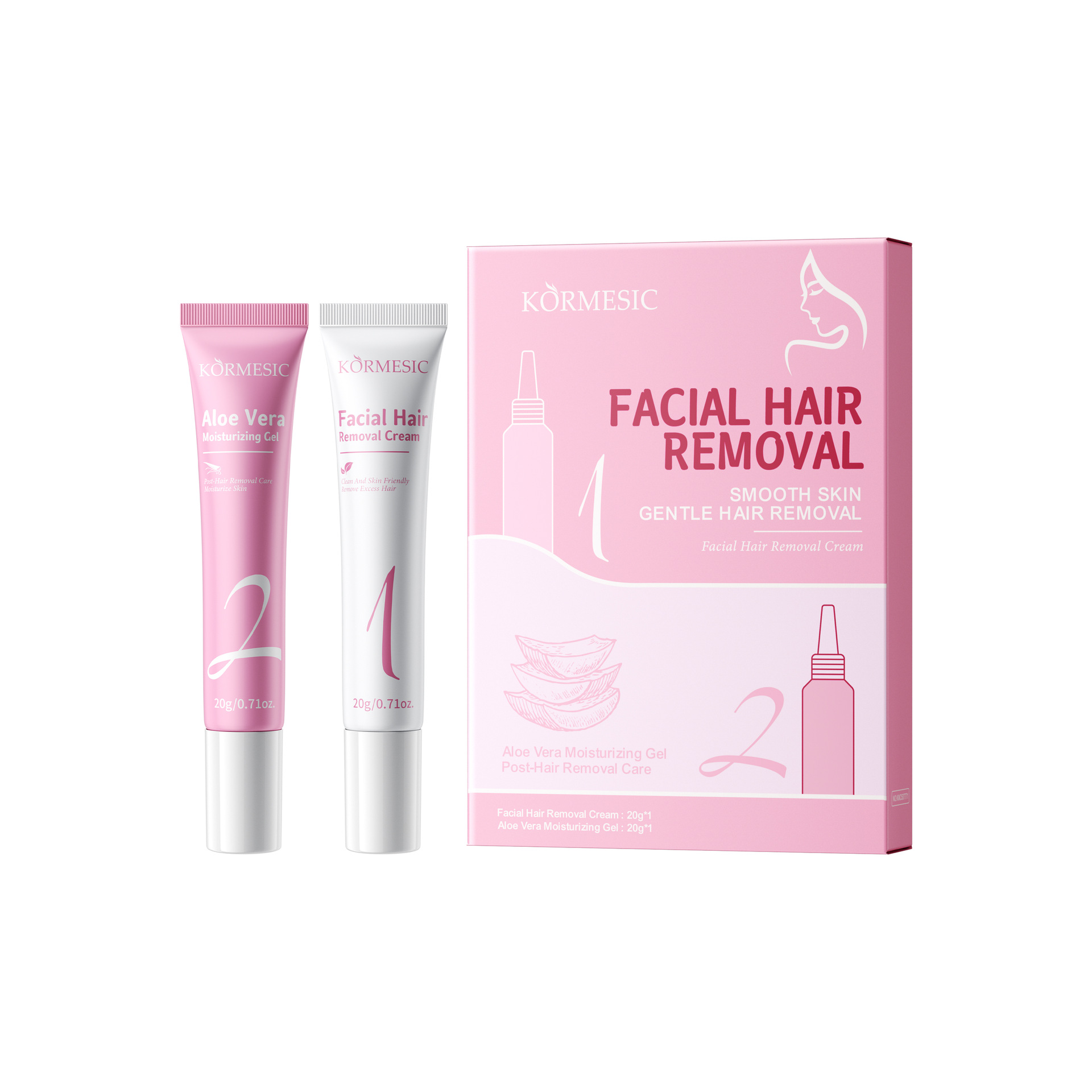 Transfronterizo KORMESIC Kit de depilación facial Kit de depilación suave comercio exterior al por mayor image 6