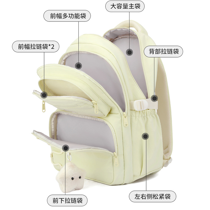 Mochila escolar de niñas de secundaria secundaria, mochila escolar ligera para estudiantes de primaria, grado 3 a 5, mochila de alta calidad, mochila resistente a la suciedad