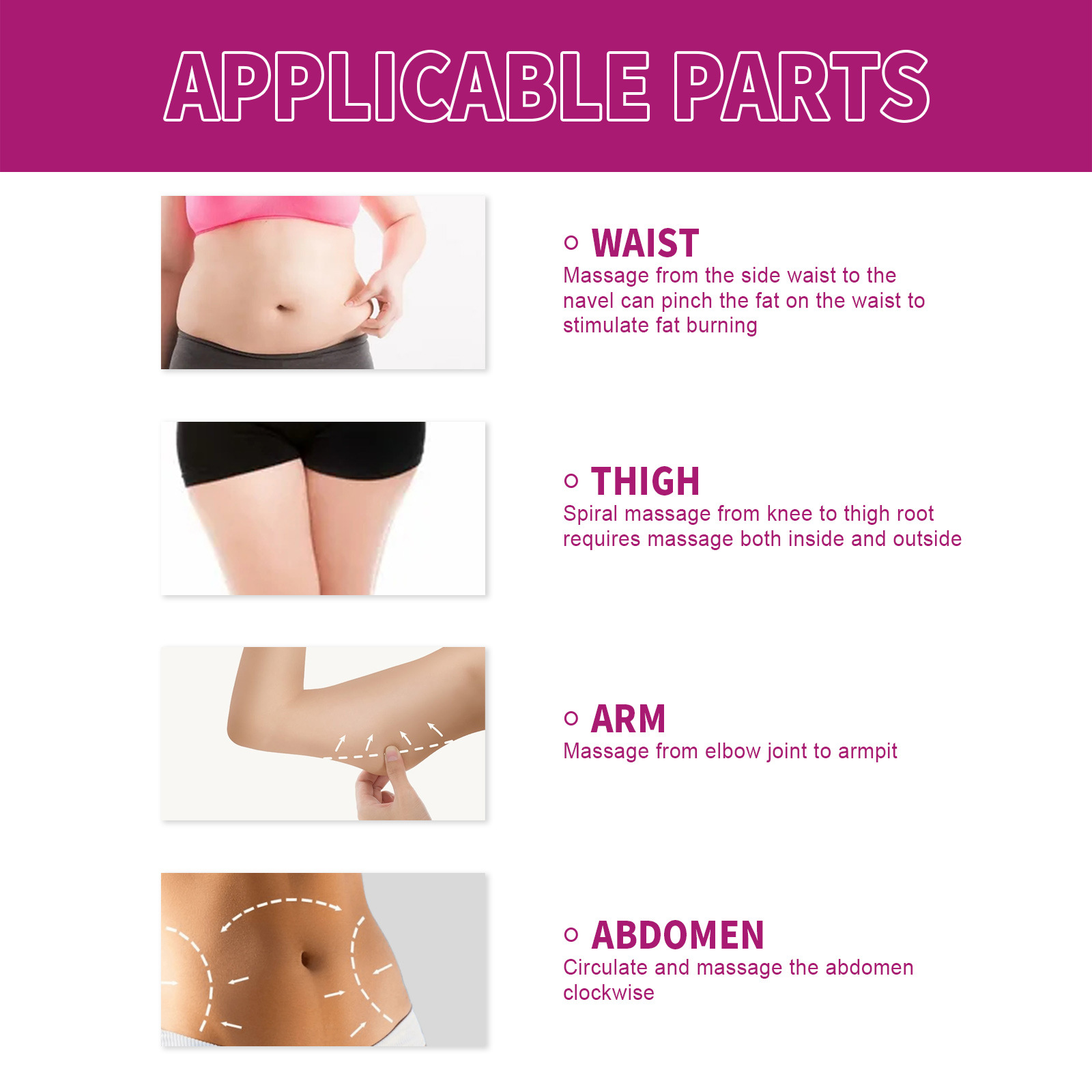 OUHOE Mango laihdutusvoide vatsan supistukseen, vyötärön muotoiluun, ison vatsan kiinteytykseen, käsivarsien palvontaan, lihahierontaan ja kohotukseen_voghion.com