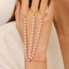 Chain, brand bracelet, metal jewelry from pearl, European style, simple and elegant design