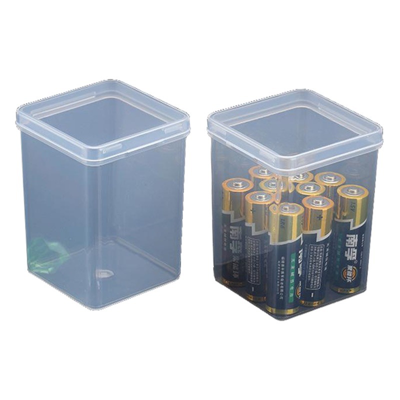 Fábrica en stock al por mayor cuadrado transparente caja de plástico caja de chip caja de embalaje del producto caja pequeña PP