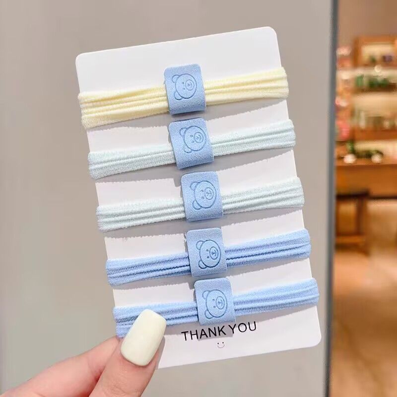 Cuerdas de cabello de alta elasticidad sin costura, anillo de cabello de cola de caballo, cuerdas de cabello de correa femenina, cuerdas de cabello de bola simple, cubierta de cuero cabelludo