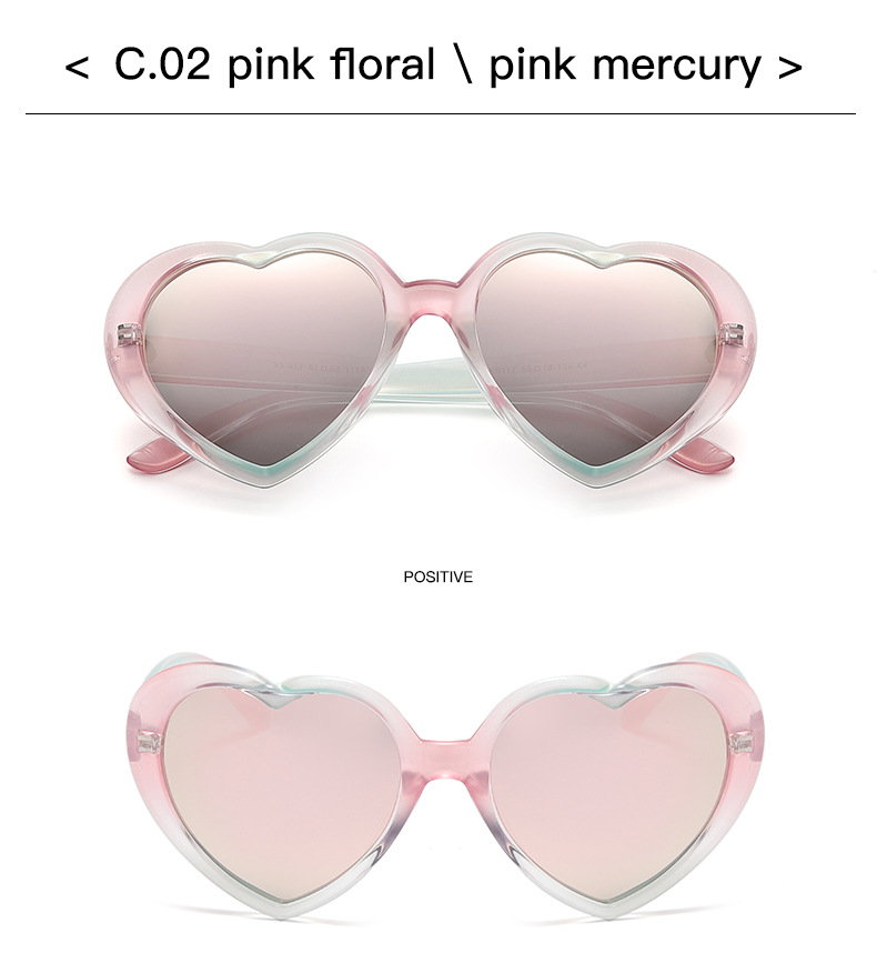 50g Weight Full Frame Glasses Structure Sunglasses Classification Ac, UV400 Protection Lens Material Special-Shaped Mirror Glasses Style Casual, Travel Occasion Heart Shape Pattern Children Unisex Gender Cute, Sweet Style Grey, White Color Cute Sweet Heart Shape Ac UV400 Protection Special-Shaped Mirror Full Frame Kids Sunglasses 22