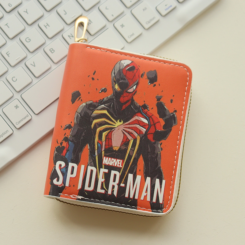 Orange wallet with zipper