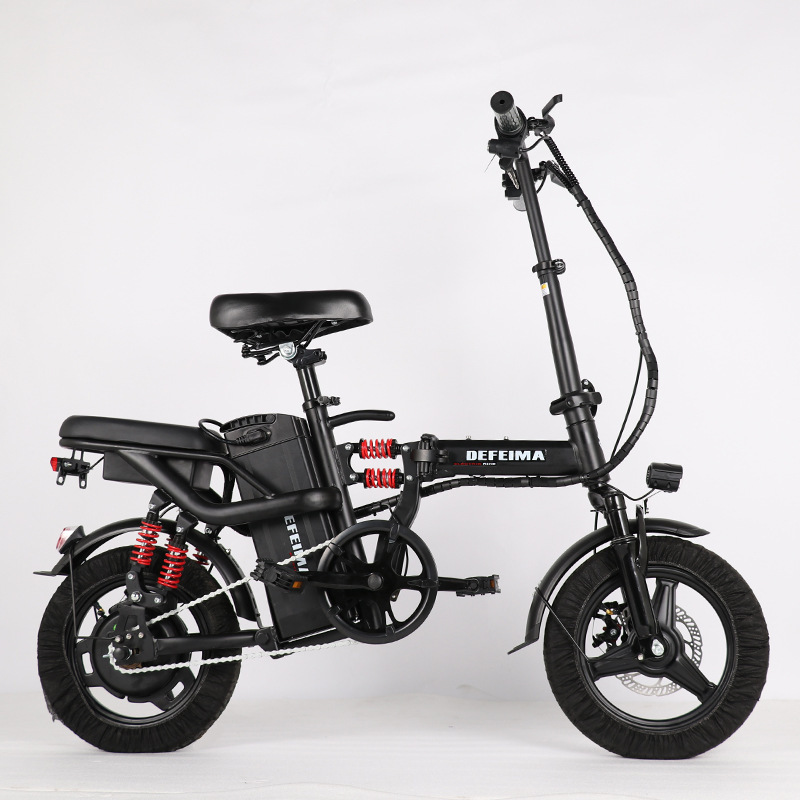 Cross-Border Foreign Trade Folding Electric Vehicle 14-Inch Folding Battery Vehicle Factory Folding Driving Electric Bicycle Moped