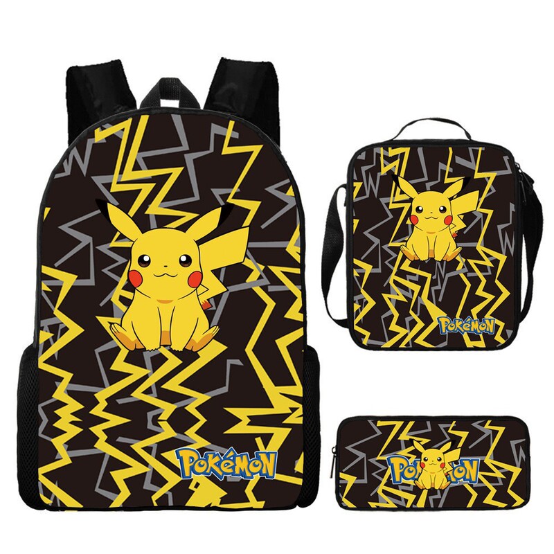 Cross-border Hot Wholesale pokemon Pikachu Schoolbag for Primary and Secondary School Students Baokemeng Backpack Children Backpack Cross-border Hot Wholesale pokemon Pikachu Schoolbag for Primary and Secondary School Students Baokemeng Backpack Children Backpack
