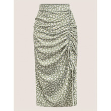 Z 71912 Chrysanthemum print slit hip skirt �ջ�ӡ�����ð���