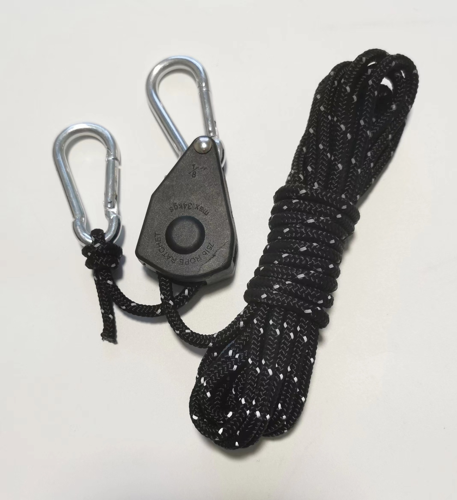 Equipo de suministros al aire libre transfronterizo tienda de campaña Canopy cuerda a prueba de viento polea cuerda de viento lámpara cuerda de elevación