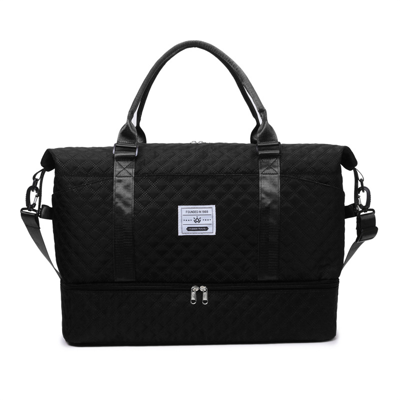 Nueva bolsa de viaje de gran capacidad Lingge Oxford, almacenamiento, expansión, entrega, separación en seco y húmedo, bolsa de fitness de yoga portátil