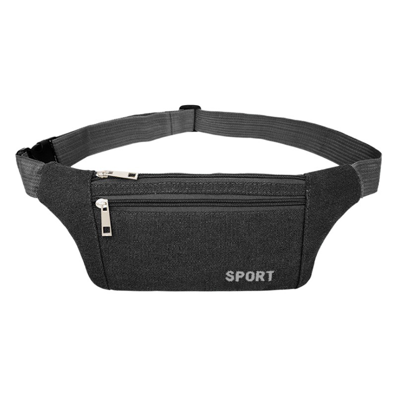 New canvas waist bag men's outdoor leisure large capacity business cash register change mobile phone body bag manufacturers wholesale