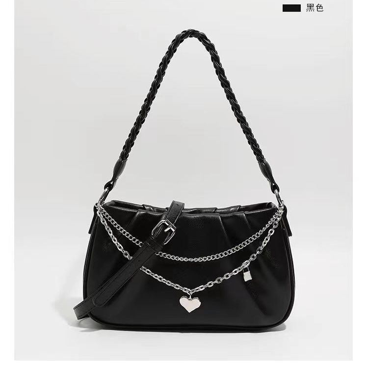Plissierte Cloud Umhängetasche Für Damen Mit Kette Handtasche_voghion.com
