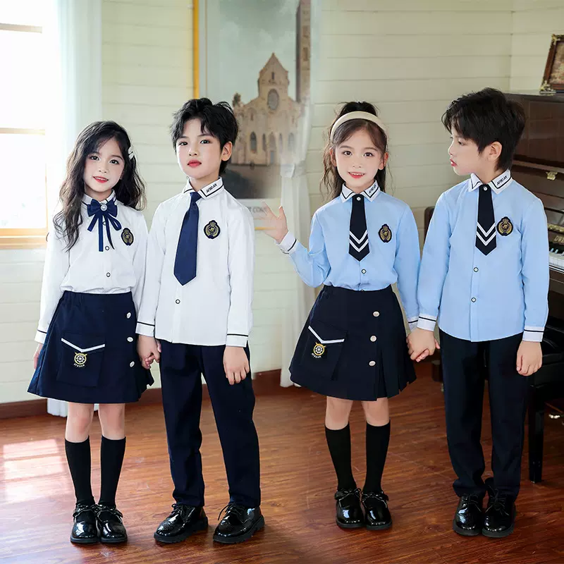 新款秋季幼儿园小学生校服运动学院校园风长袖两件套儿童毕业班服