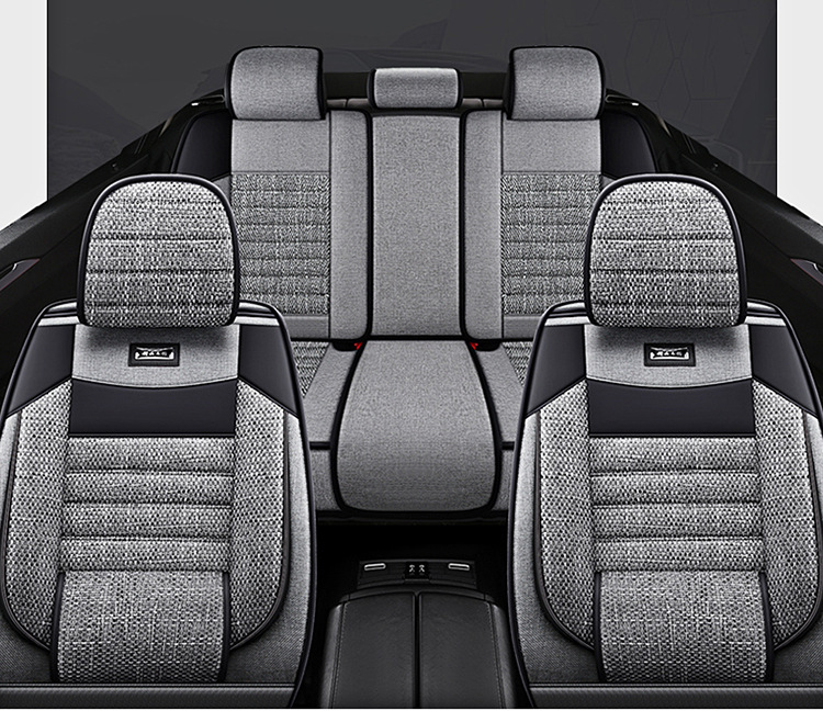Wholesale All-Inclusive Car Seat Covers, Universal for All Seasons, Anti-Linen Fabric, Full Set of Breathable Car Seat Cushion Covers