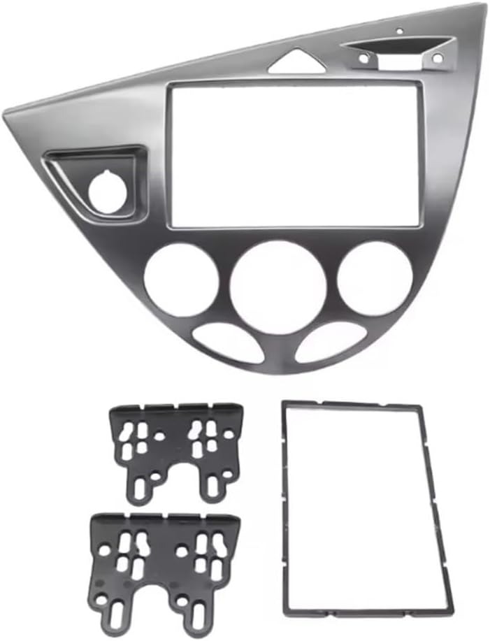 Suitable for Ford European Version Fiesta and Focus Audio-Visual Modification Frame, Navigation Panel Frame in Black and Gray Colors