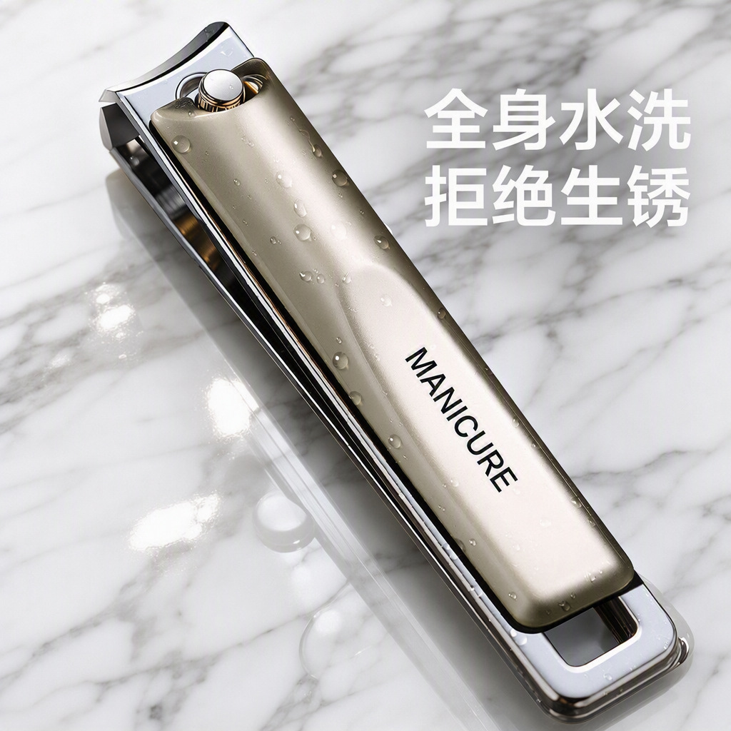 Carbon Steel Anti-Splash Nail Clippers, Non-Slip Three-Piece Set, Popular Model, Same Style Pedicure Tools, Flat and Angled Combination