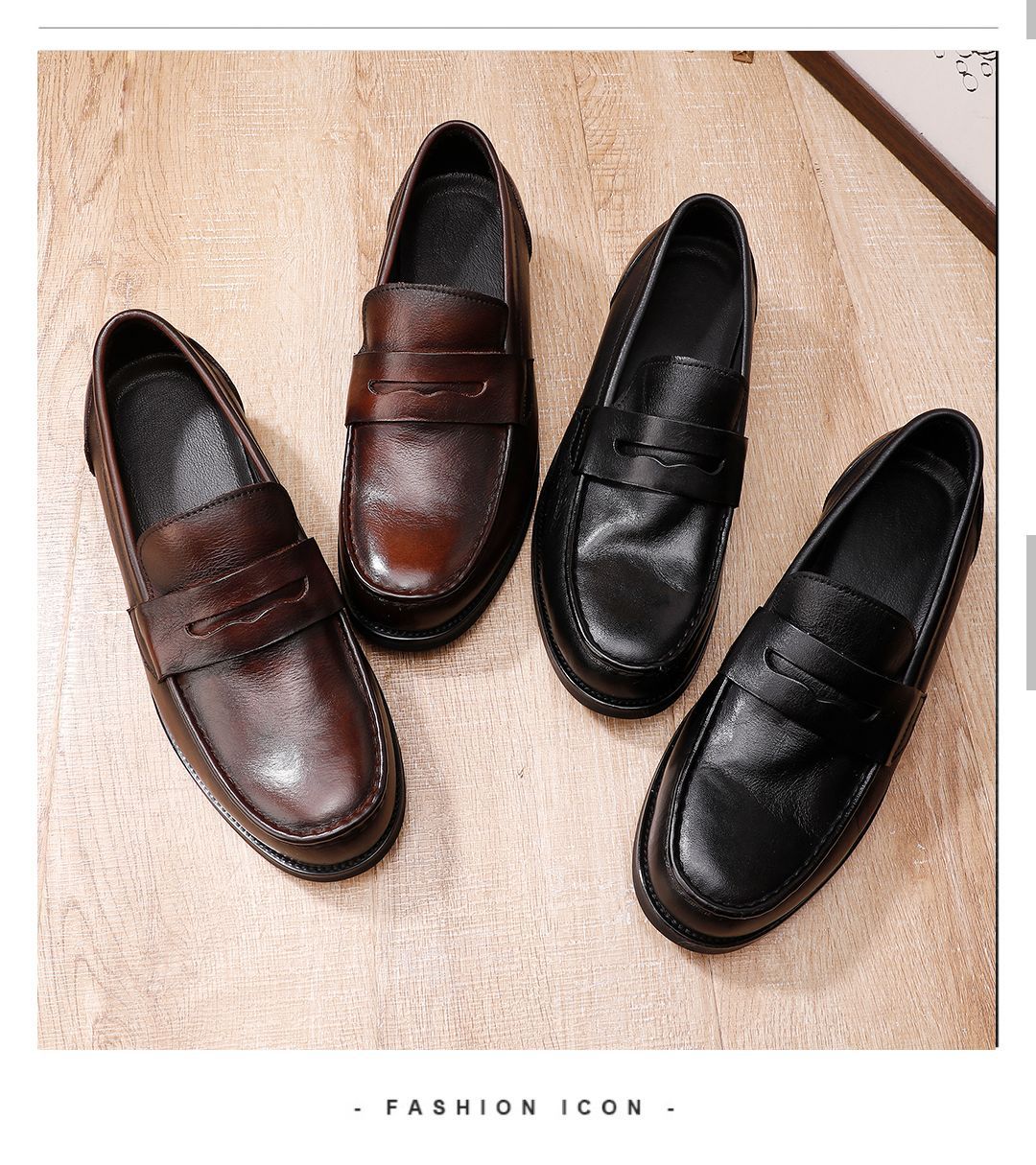 Vinter nye herre gummi ydersål slip-on business formelt tøj let luksuriøs high-end lige sko_voghion.com