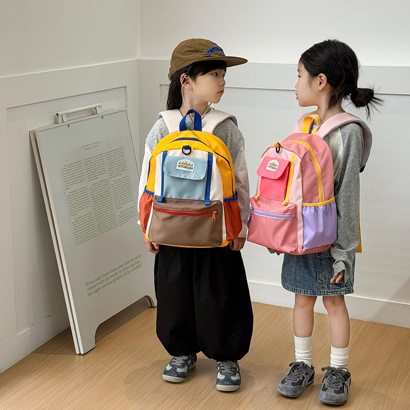 Jardín de infantes bolsas escolares de moda de gran capacidad mochila para niños y niñas mochilas de dopamina colorida para niños