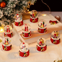 发光圣诞水晶球礼品批发送朋友闺蜜圣诞节创意礼物小夜灯桌面摆件