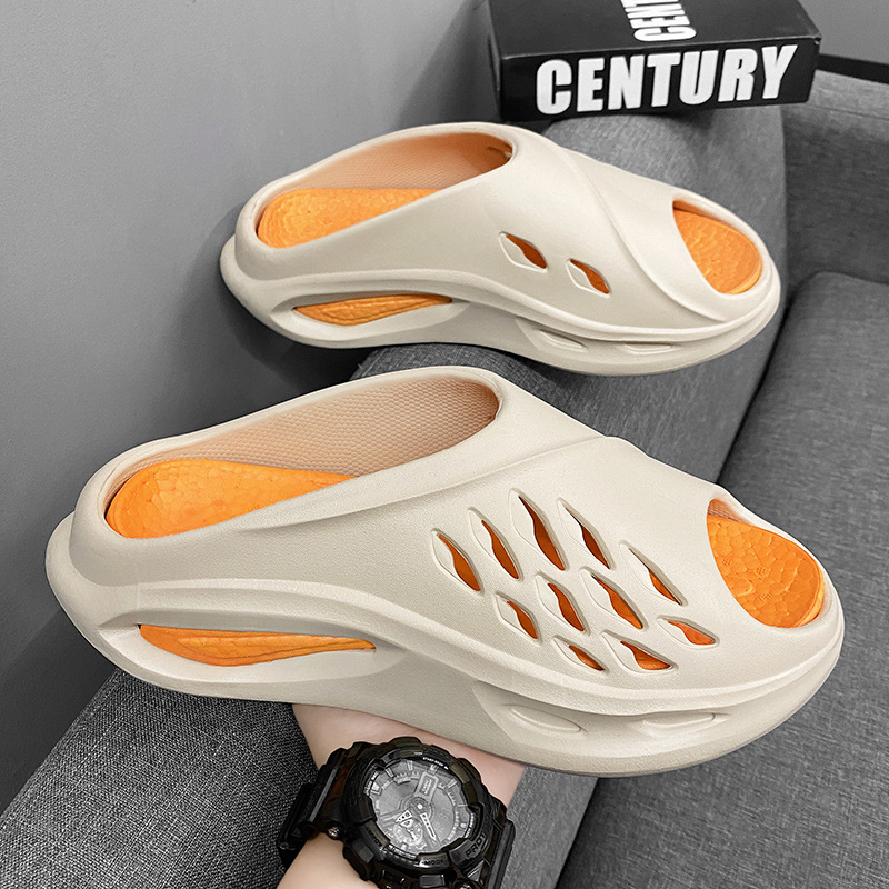 2025 verano nuevo coco Baotou Hole zapatos de tamaño grande playa de tamaño grande comercio exterior Eva pareja sandalias mayorista