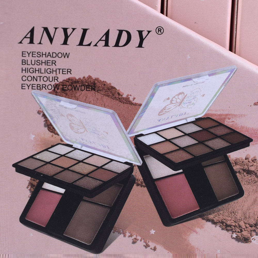 8365 Pieces for Export Export [Anylady] Double-Layer Eye Shadow, Blush, Contouring, High-Gloss, Pearlescent and Matte Makeup Palette
