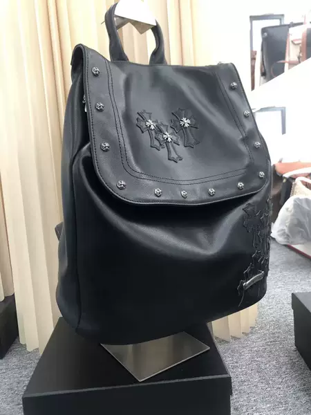 Trendy Brand Cross-Border Cross-Stitch Rivet Backpack for Men and Women, Fashionable Backpack, European and American Retro New Style Embroidery