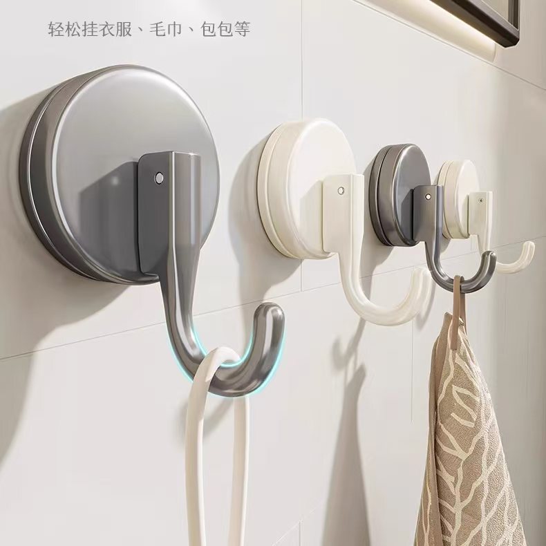 Suction Cup Hooks, No Trace, No Drilling Required, Vacuum Strong Adhesive Hooks for Kitchen, Behind Doors, Bathroom, Toilet Walls