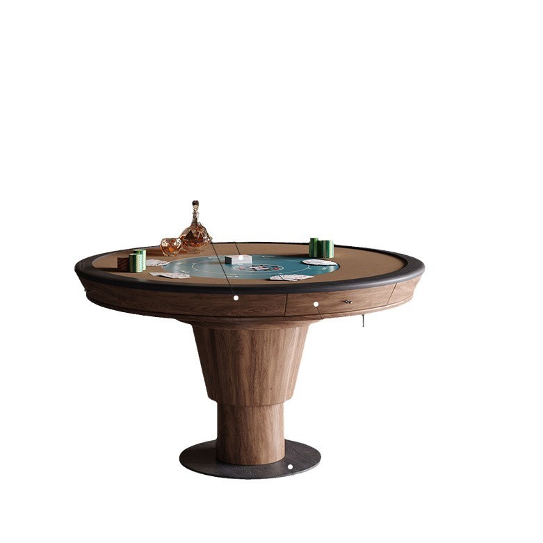 Mesa de huevo totalmente automática, mesa de comedor, mesa de centro elevadora de alta gama para el hogar, combinación de mesa de ajedrez y cartas de Texas Hold'em de madera maciza de estilo antiguo