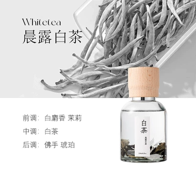 Seasonal Dried Flower Car Fragrance Diffuser, Car Perfume, Long-Lasting Aroma, Deodorizer, Fresh Cup Holder Ornament Fragrance (Car Perfume Aromatherapy) - morning-dew-white-tea-120ml