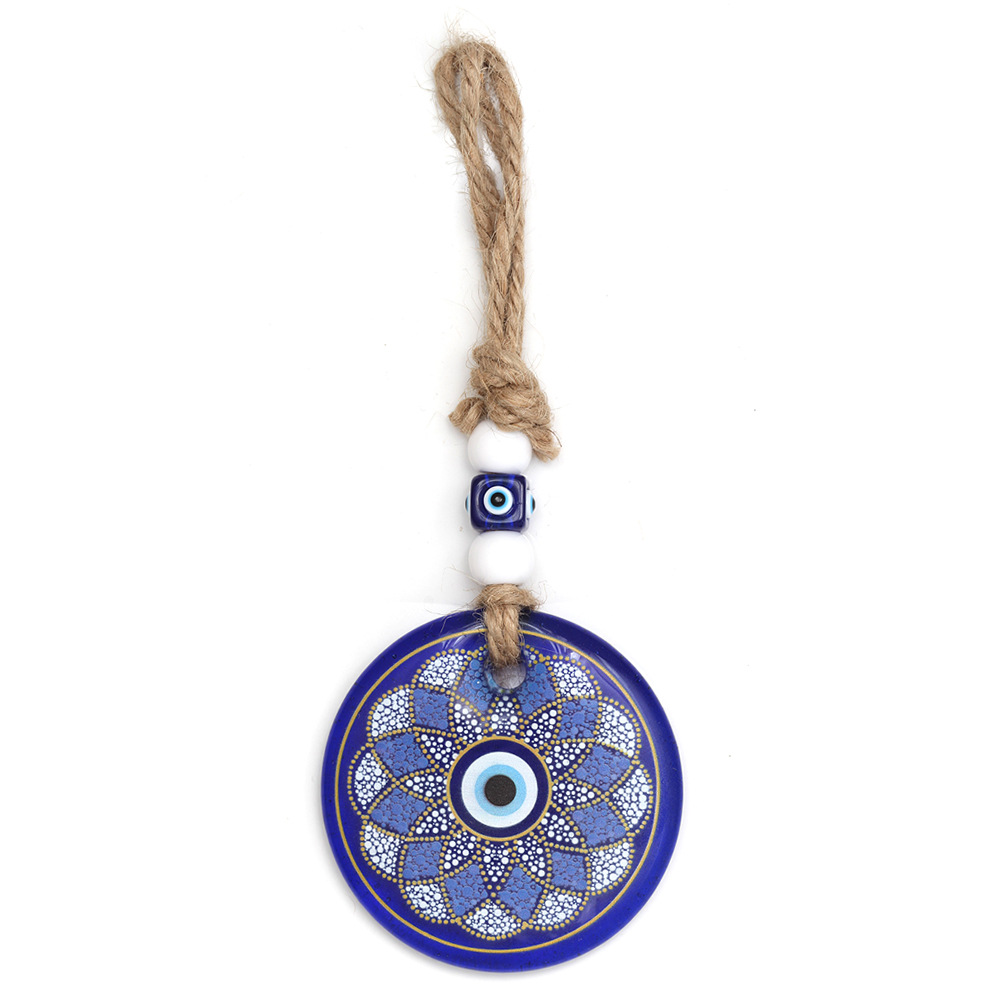 138g Weight Bag Pendant, Keychain Classification 1 Piece Quantity Holiday, Daily Occasion Glass Material Devil's Eye Pattern Unisex Gender Retro, Classic Style Style Retro Classic Style Devil's Eye Glass Unisex Bag Pendant Keychain 24