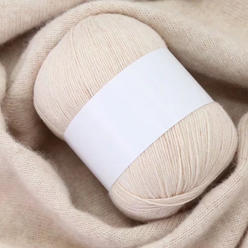 毛线团手编围巾线宝宝毛衣线diy机织三股羊绒一团50克