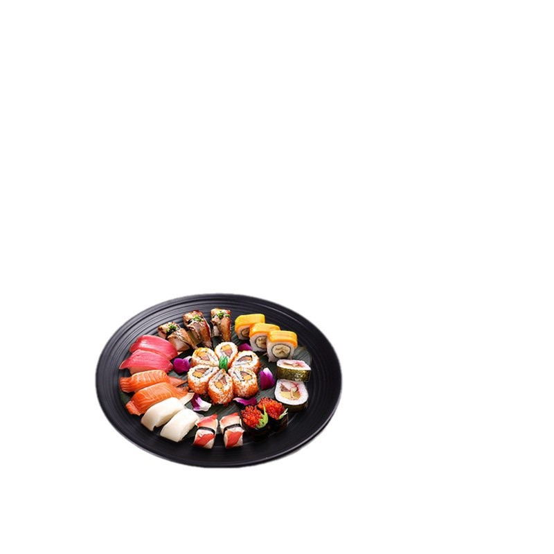 Platos de melamina, platos de carne de barbacoa, platos de filete negro, cubierta de porcelana, platos de sushi japoneses. image 5