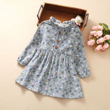 女童裙子儿童公主裙春秋冬装新款中大童加绒加厚碎花连衣裙童裙衫