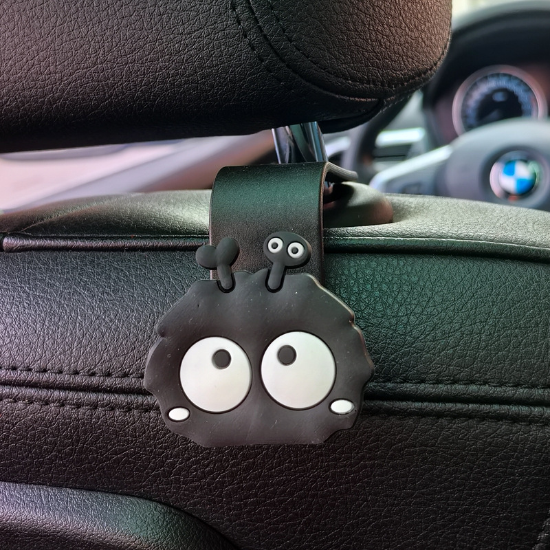 Gancho para coche, respaldo del asiento interior del coche, asiento trasero multifuncional creativo, interior del coche, dibujos animados, suministros lindos, almacenamiento