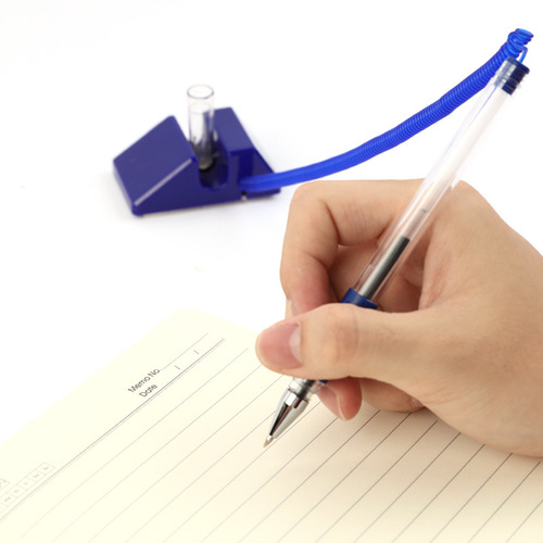 Corporate front desk office stationery can be customized with LOGO signature neutral fixed pen bank hotel desk pen wholesale