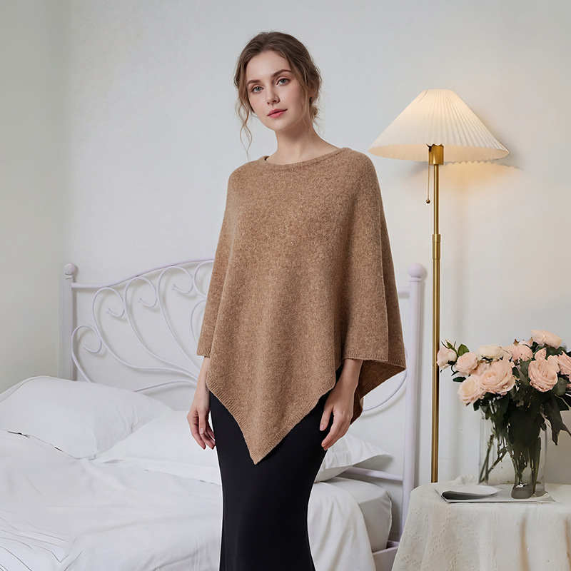 Manufacturer Cross-Border Wholesale of 25 New Styles of Faux Cashmere Large Shawls and Capes, Stylish Knit Outerwear Shawls and Capes, Thick