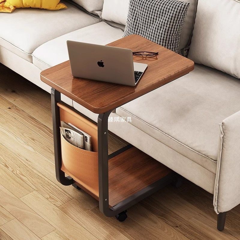 Dormitorio simple al lado de la cama esquina doméstica mesa de té móvil simple sala de estar sofá estante mesa pequeña mesa mesa lateral mesa de té