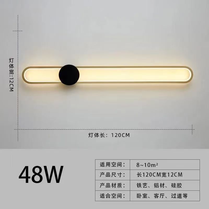 Luz de pared roja moderna simple ovalada lámpara de pared del dormitorio cabecera sofá de fondo luz de pared transfronteriza