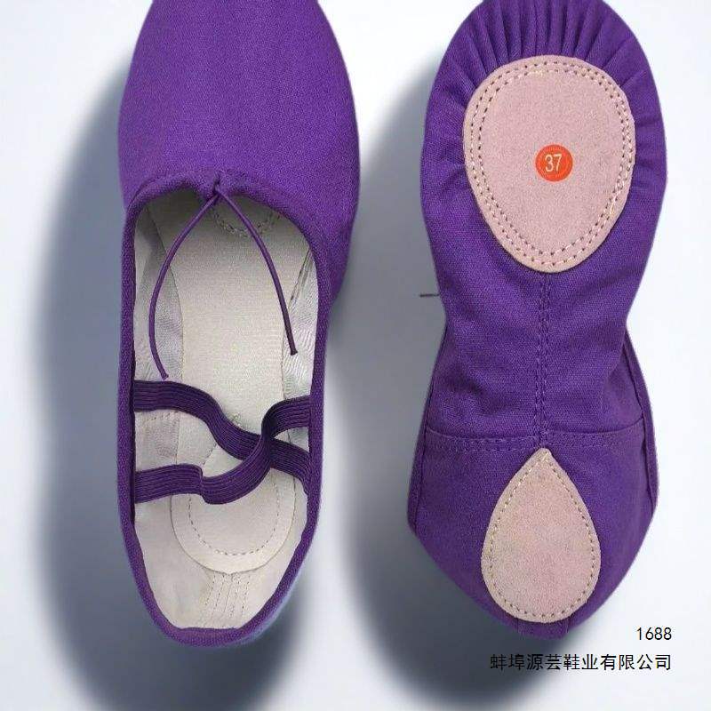 Dance shoes for adults and children, ballet, folk dance, body training, soft-soled shoes, purple, yellow, pink, default options