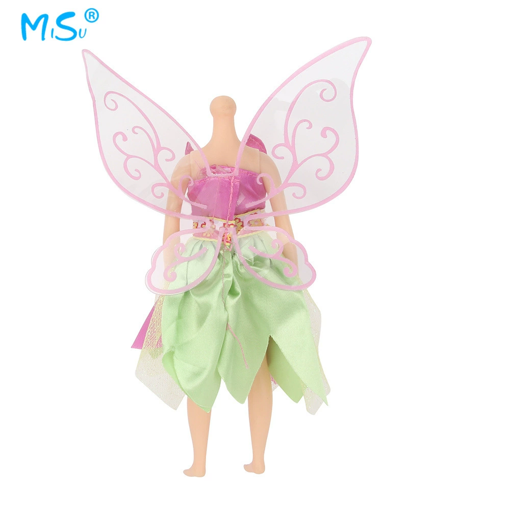 Новая продукция горячие продажи Barbie кукла одежда аксессуары BJD Эльф Фея крыло сельский зеленый дикий Фея платье