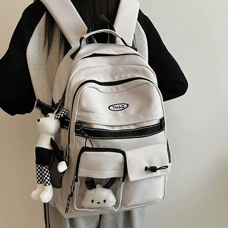 Japanese brand retro capacious school bag, backpack for traveling