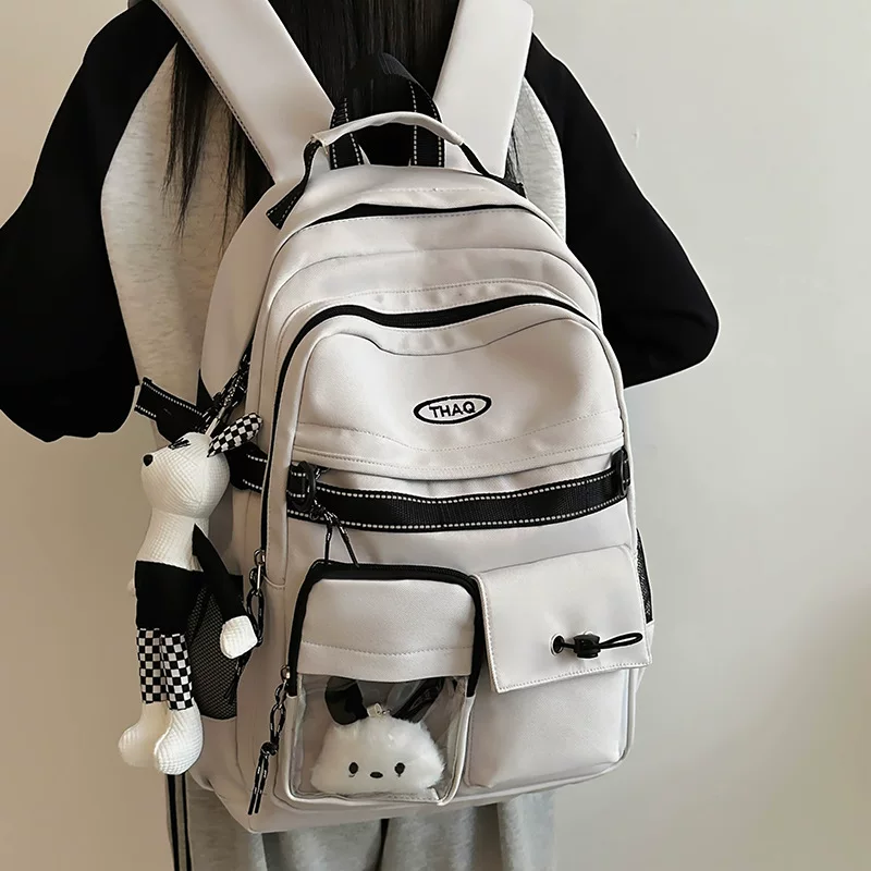Japanese brand retro capacious school bag, backpack for traveling