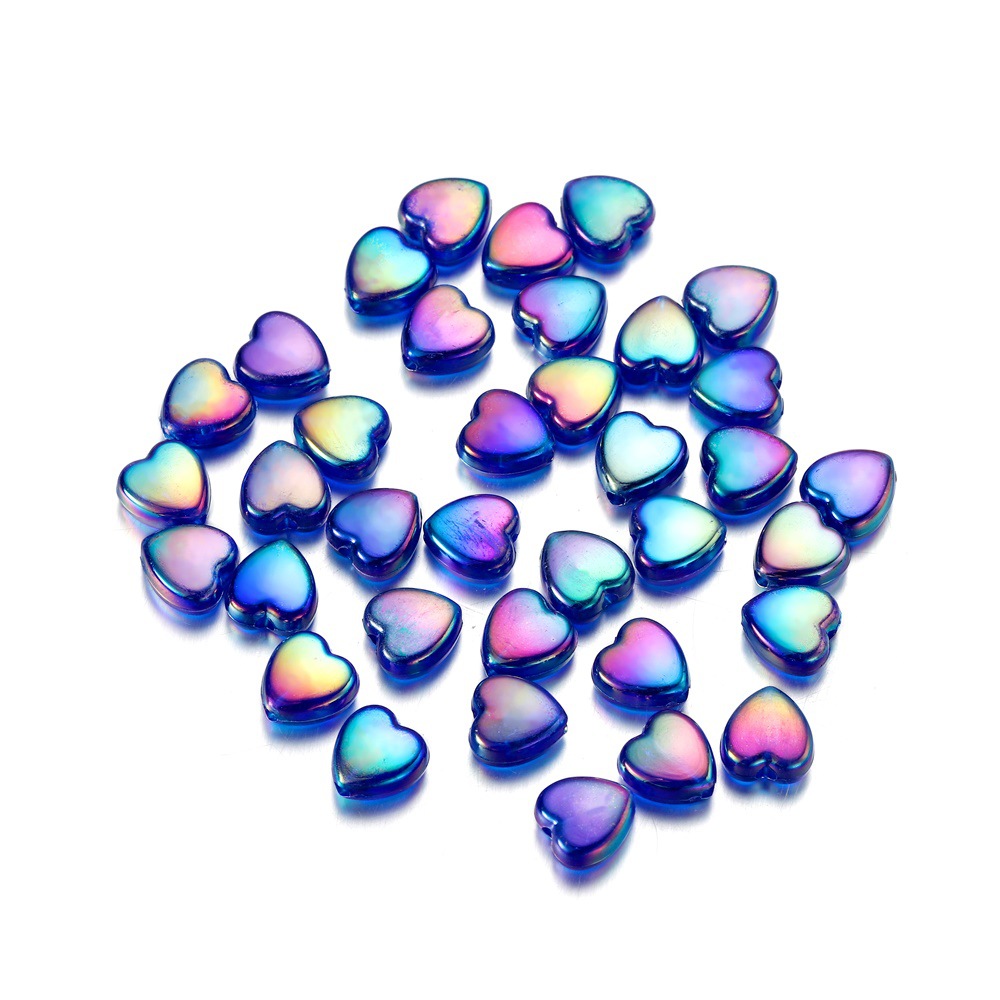 Simple Style Heart Shape Beaded Epoxy Jewelry Accessories