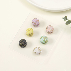 新款金絲線鑲嵌糖果色磁鐵 胸針別針絲巾扣蓋頭磁鐵扣圍巾夾