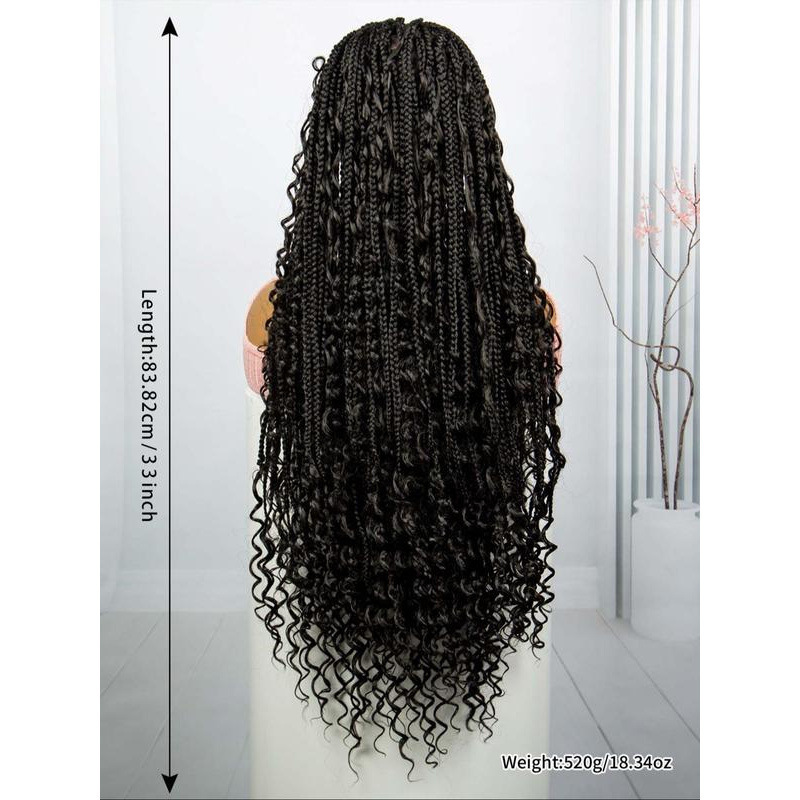 Z 55 J9680 Foreign Trade Dropshipping Aliexpress Cross-Border New Other Wig 33inch Black Full Lace Front