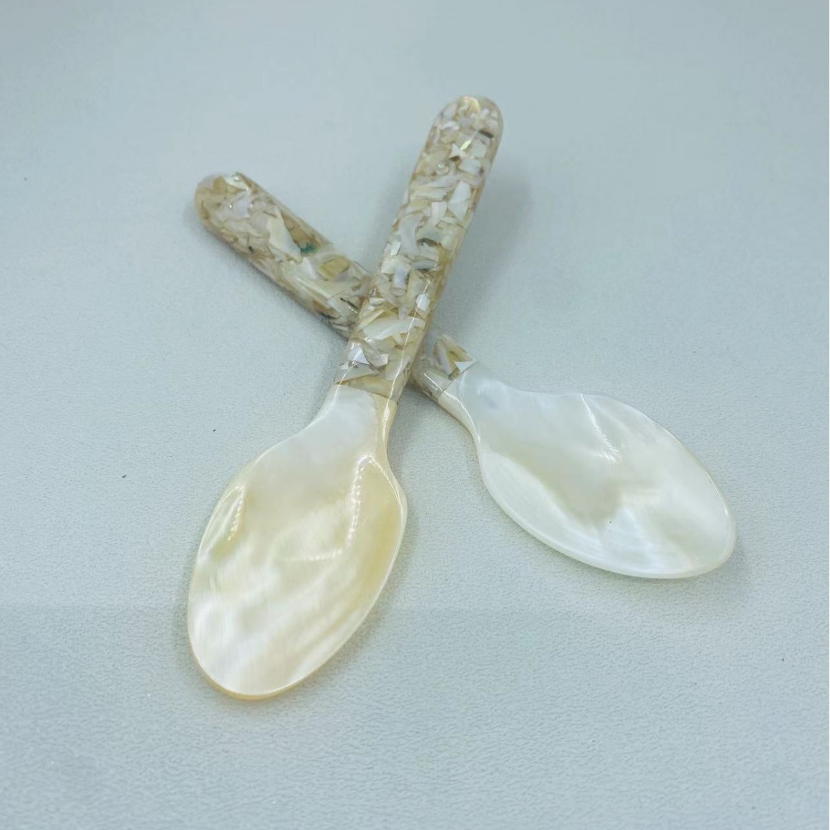 Vintage Perlmutt Dessertgabel Und Kaffeelöffel Set_voghion.com